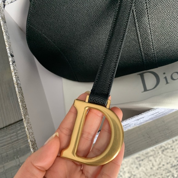 Black SADDLE BAG Grained Calfskin - Picture 6 of 12